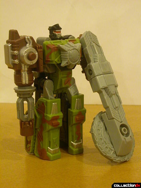 Autobot Signal Flare- robot mode (holding buzzsaw axe)