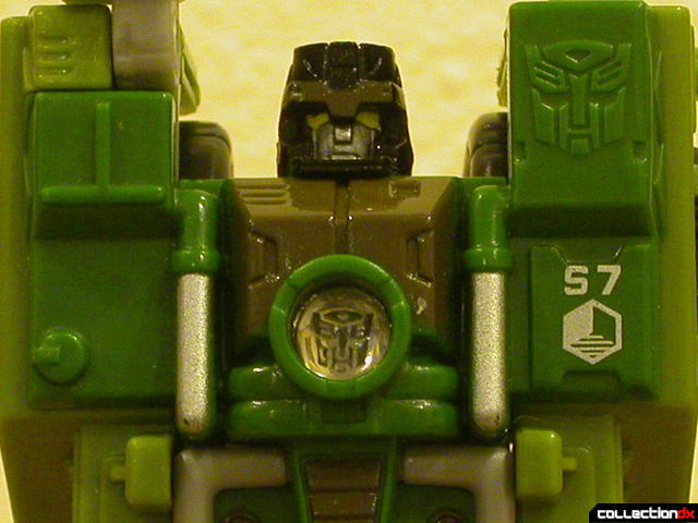 Autobot Strongarm- robot mode (chest with Energon crystal removed)