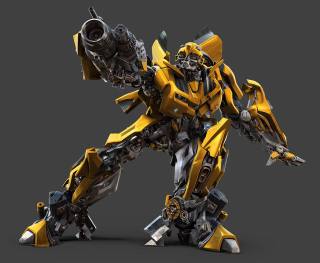 CGI character- Bumblebee (with arm cannon deployed)