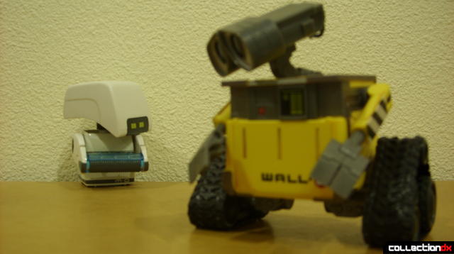 Clean-N-Go M-O (L) and U-Repair WALL-E (R)(forced perspective view, to movie-scale)