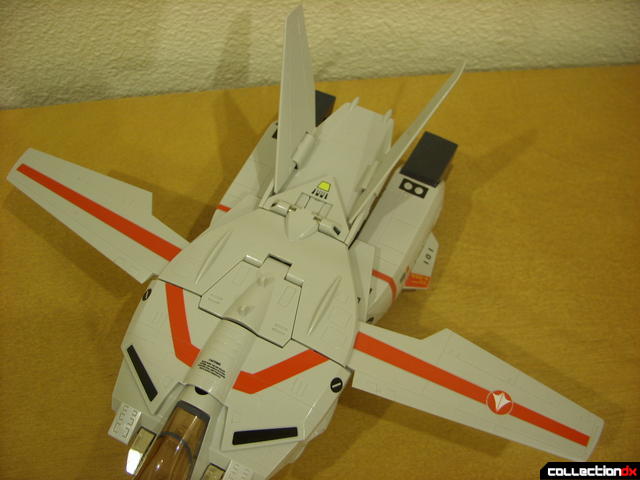 Origin of Valkyrie VF-1J Valkyrie- Fighter Mode (wings open perpendicular)
