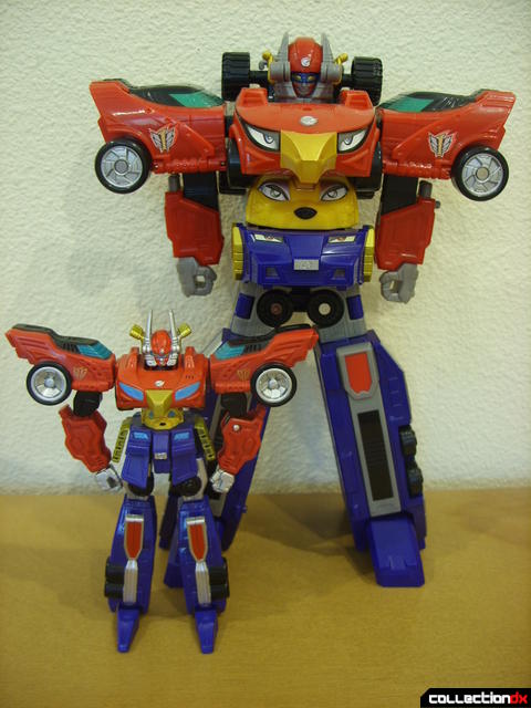 Retrofire (L) and Dlx. High Octane Megazord (R)