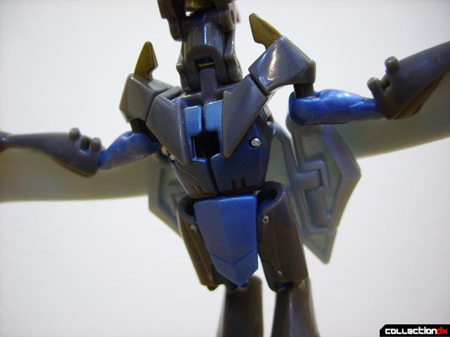 Animated Deluxe-class Autobot Swoop- beast mode (front torso detail)