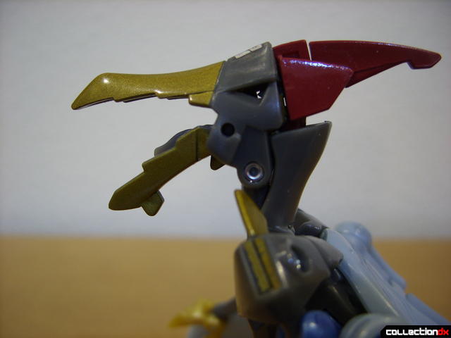 Animated Deluxe-class Autobot Swoop- beast mode (head, beak open)