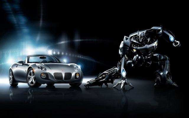 Autobot Jazz promo poster (both vehicle and robot modes)