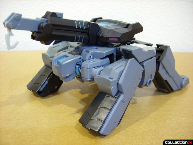 Animated Voyager-class Decepticon Shockwave- crane mode (front)