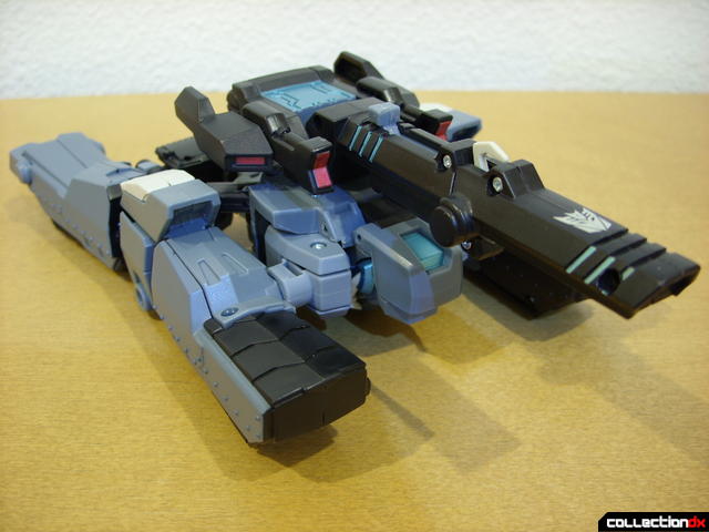 Animated Voyager-class Decepticon Shockwave- tank mode (front)