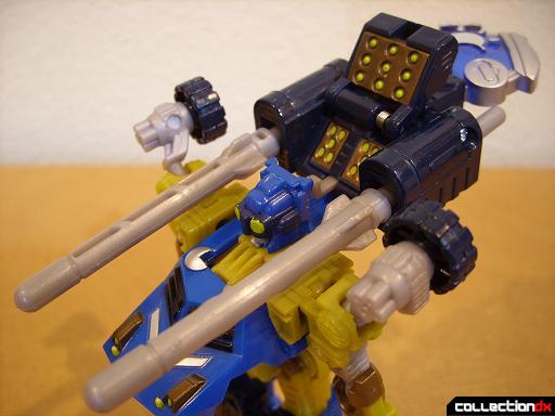 Scout-class Autobot Scattorshot- robot mode (Planet Key panel opened, missile turret raised)